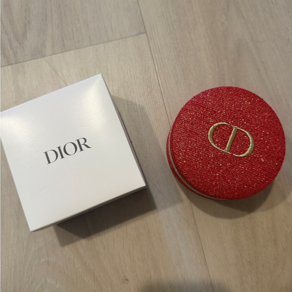 Dior beauty vanity cosmetic case red